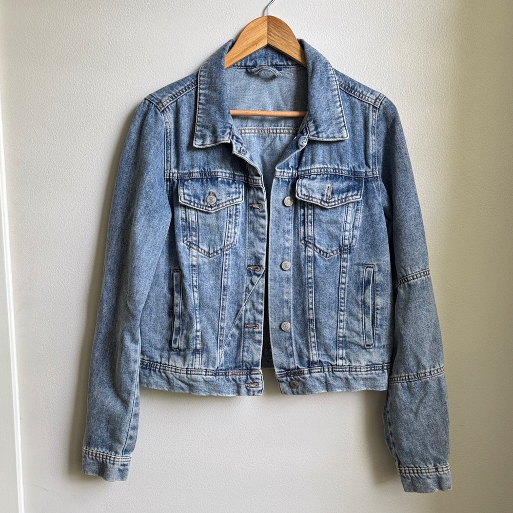 Free People Classic Blue Denim Jacket